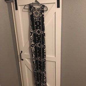 J. Crew Navy Blue/Off-White Maxi Dress